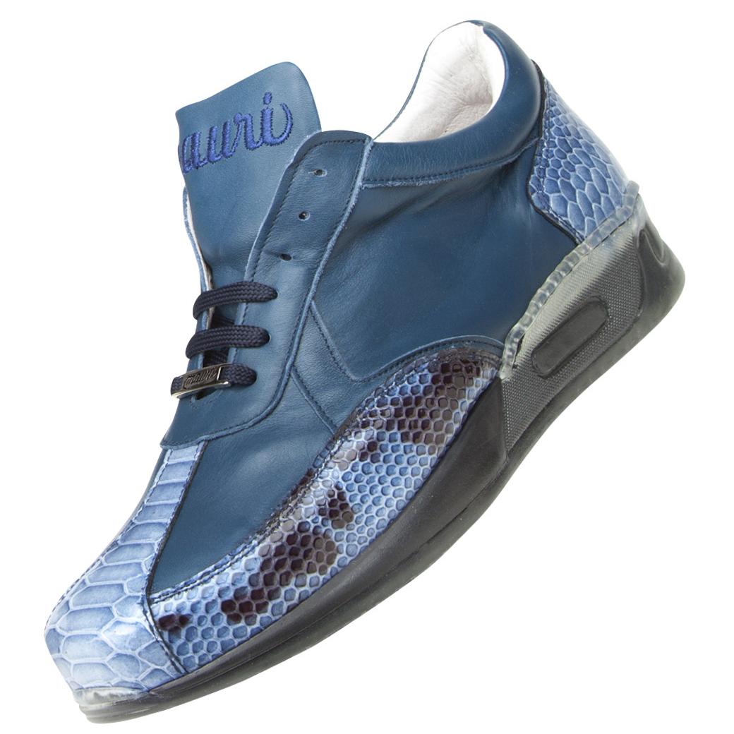 Mauri Aquarium M788 Wonder Blue Genuine Malabo Nappa Leather Sneakers