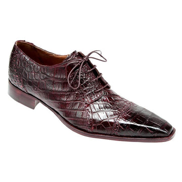 Mauri Atlante 1077 Burgundy Genuine All Over Alligator Hand-Painted Shoes