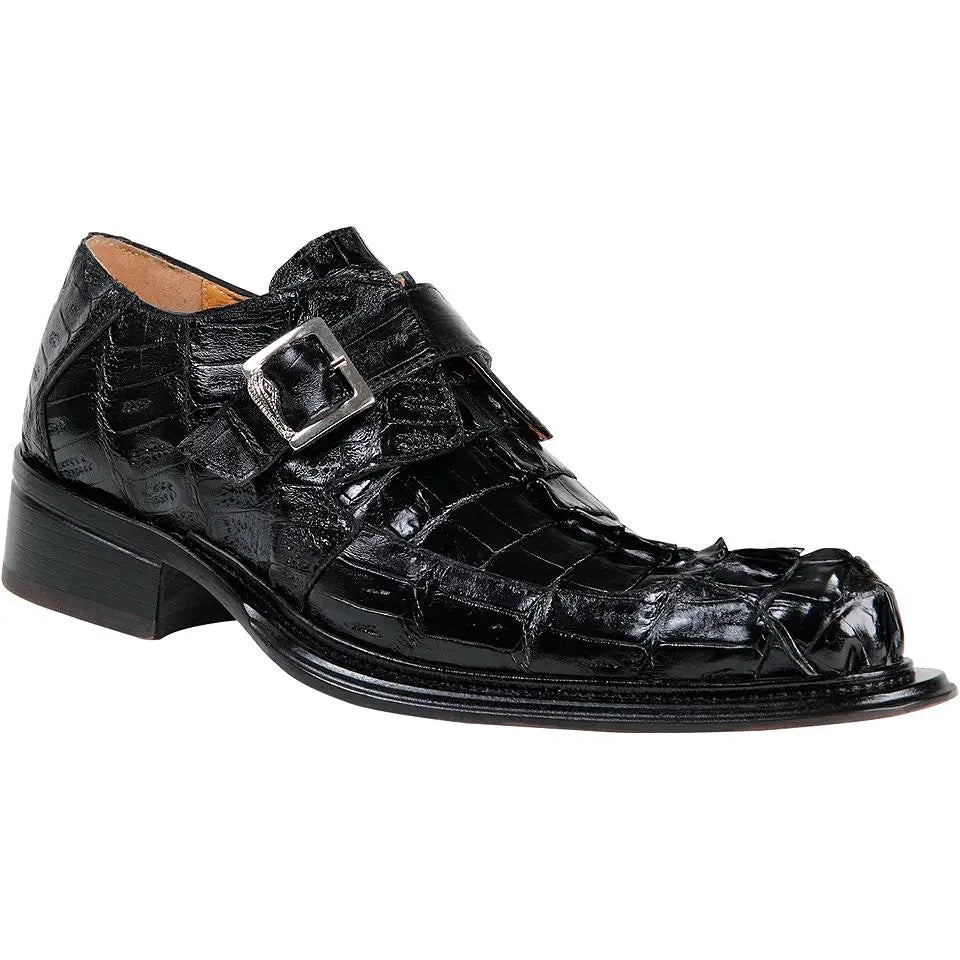 Mauri Backstage 44162 Black Hornback/Genuine Crocodile Shoes Suit Essence