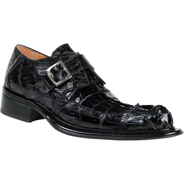 Mauri Backstage 44162 Black Hornback/Genuine Crocodile Shoes Suit Essence