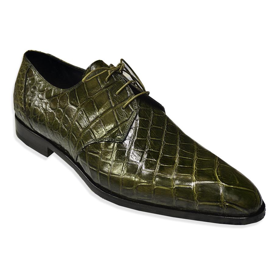 Mauri Bernini 4580 Money Green Genuine All Over Alligator Shoes