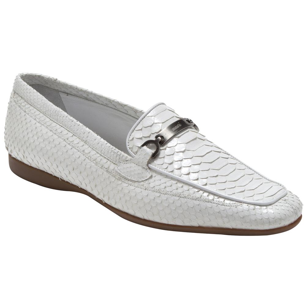 Mauri Blanc 9233 White Genuine Python Shoes