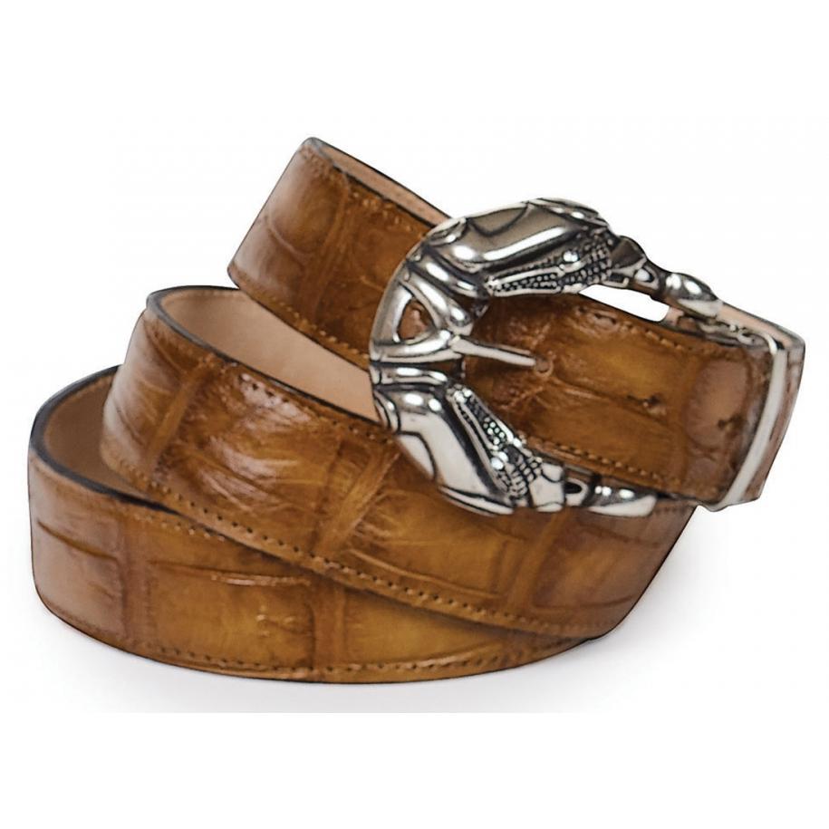 Mauri Brandy Genuine Body Alligator Hand Painted Belt 