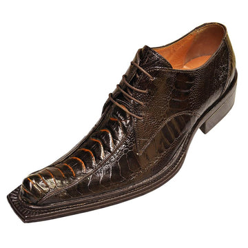 Mauri Cactus 42635 Brown/Gold Genuine All-Over Ostrich Shoes