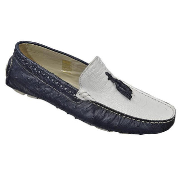 Mauri Cape Coast Wonder Blue/White Genuine Ostrich Shoes