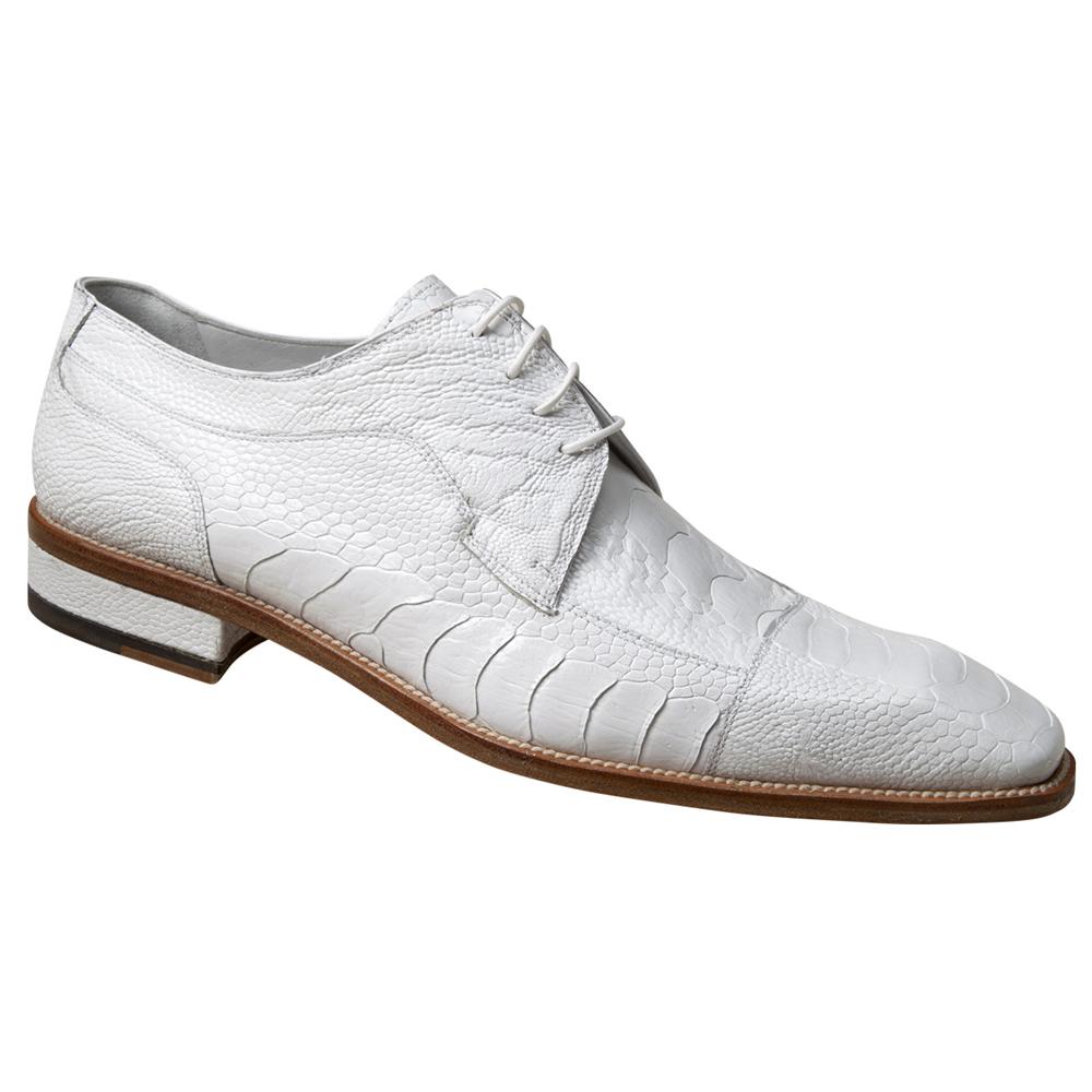 Mauri Carrara 4598 White Genuine All Over Ostrich Leg Shoes