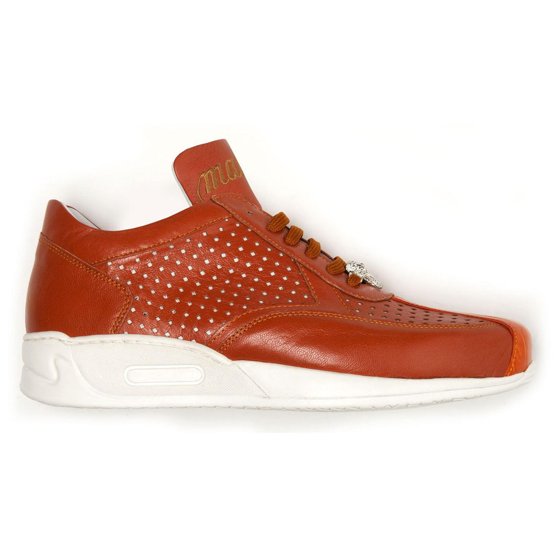 Mauri Cherry M770 Orange Genuine Baby Crocodile/Nappa Perforated/Nappa Leather Sneakers