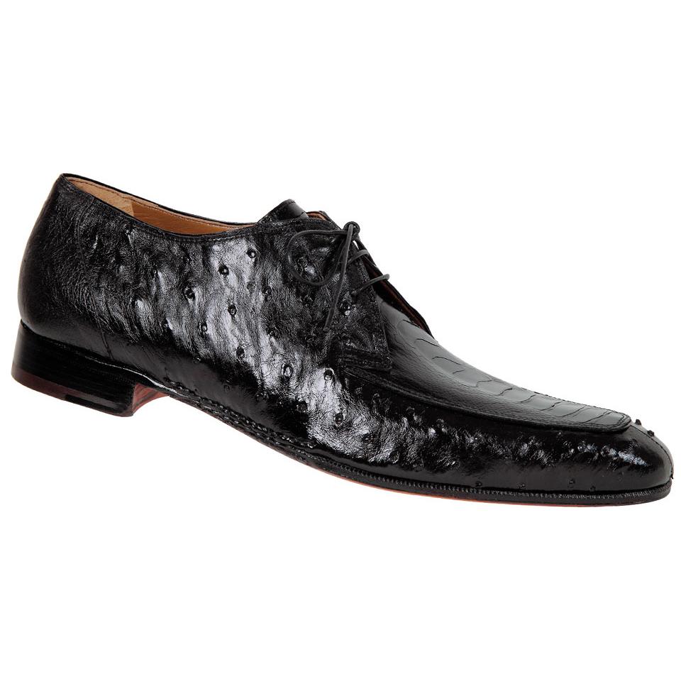 Mauri Club 1000 Black Ostrich/Ostrich Leg Shoes