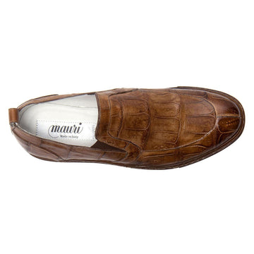 Mauri Corsica 8699 Cognac Genuine Baby Crocodile Hand-Painted Casual Shoes