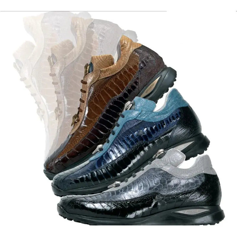 Mauri Desert 8727 Genuine All-Over Ostrich Leg Sneakers Suit Essence