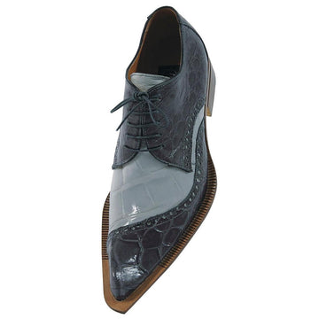 Mauri Diamond 44196 Medium Grey/Acre Raindrops All-Over Genuine Alligator Shoes