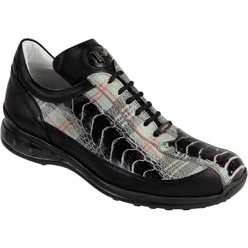 Mauri Electic 8848 Black Genuine Ostrich/Calf/Nappa Leather Sneakers Suit Essence