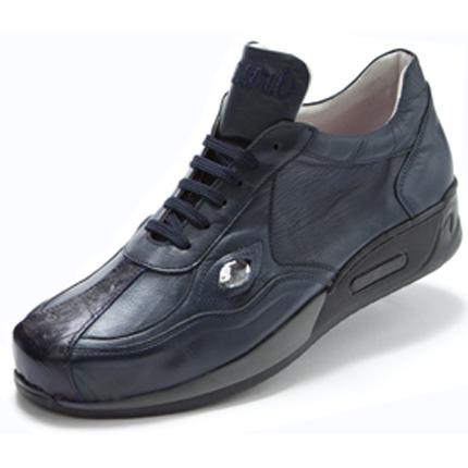 Mauri Era M571 Navy Genuine Crocodile Nappa Leather Sneakers