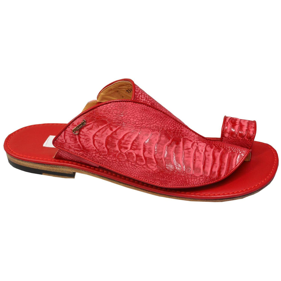 Mauri 1951 Red Genuine Ostrich Leg Sandals