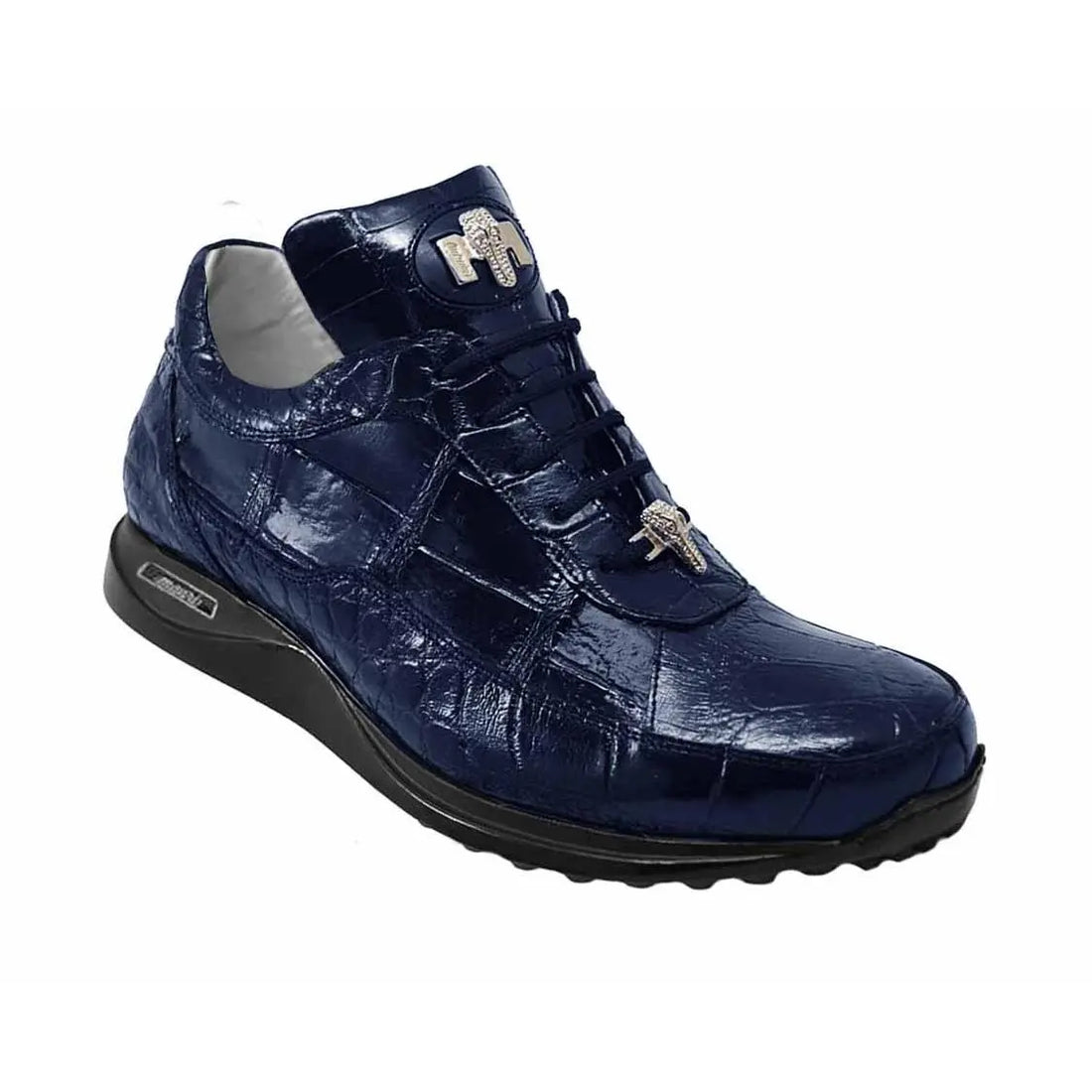 Mauri Heritage 8932 Indigo Blue Genuine All-Over Body Alligator Sneakers 