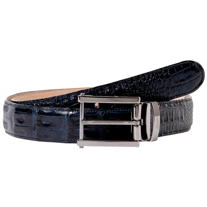 Mauri Wonder Blue Genuine Hornback Crocodile Belt