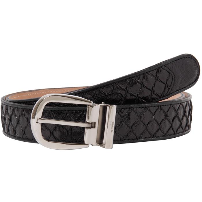 Mauri Black Genuine Ostrich Leg/Karung Plaited Belt