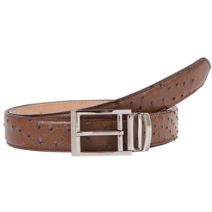 Mauri Tabac Genuine Ostrich Belt