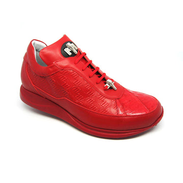 Mauri King 8900 Red Genuine Embossed Calfskin/Crocodile Sneakers