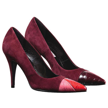 Mauri Ladies Intimidating 7566 Ruby Red/Fucsia Genuine Alligator/Suede Pump