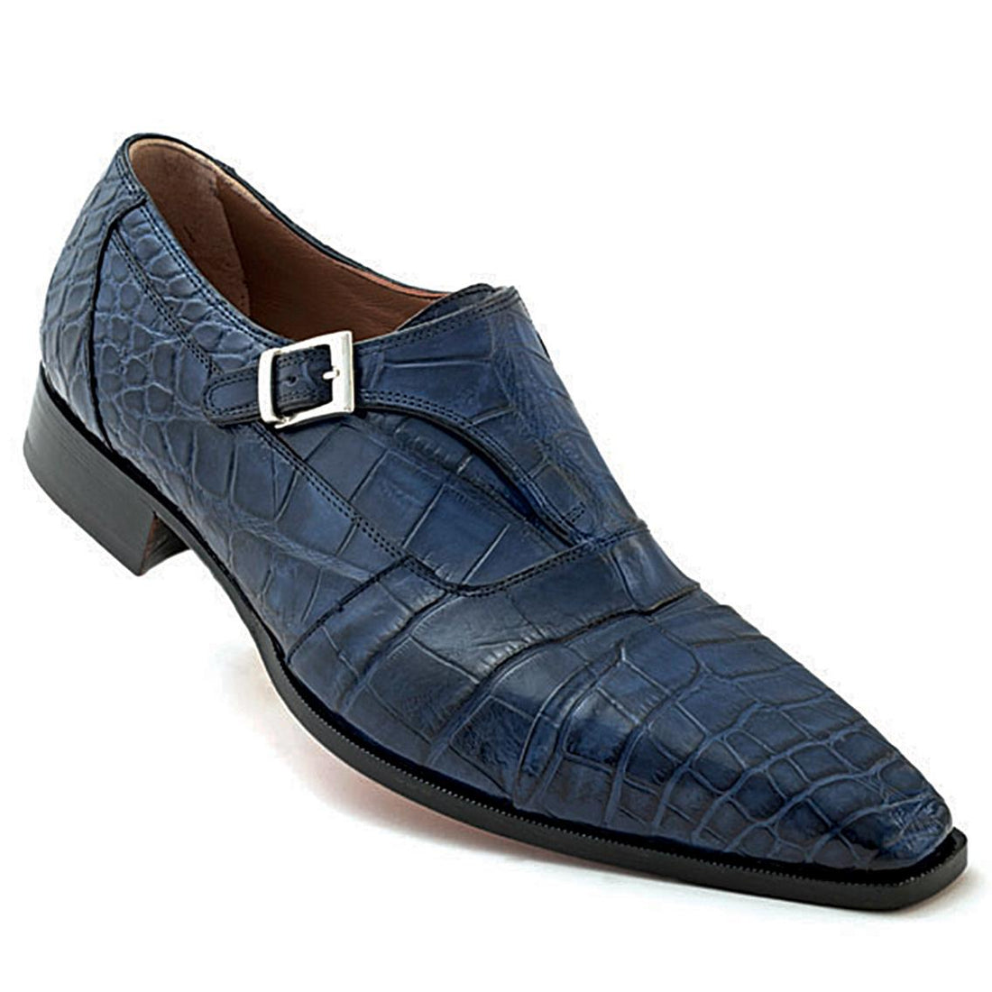 Mauri Lapis 1069 H/-Painted Wonder Blue All-Over Genuine Alligator Loafer Shoes 