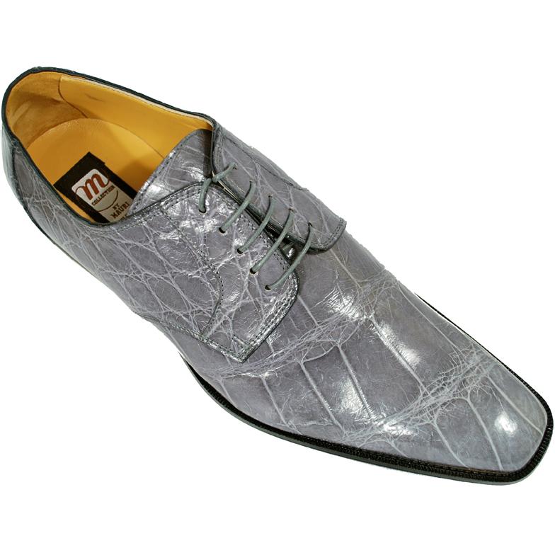 Mauri M508 Grey Genuine All-Over Alligator Shoes Suit Essence