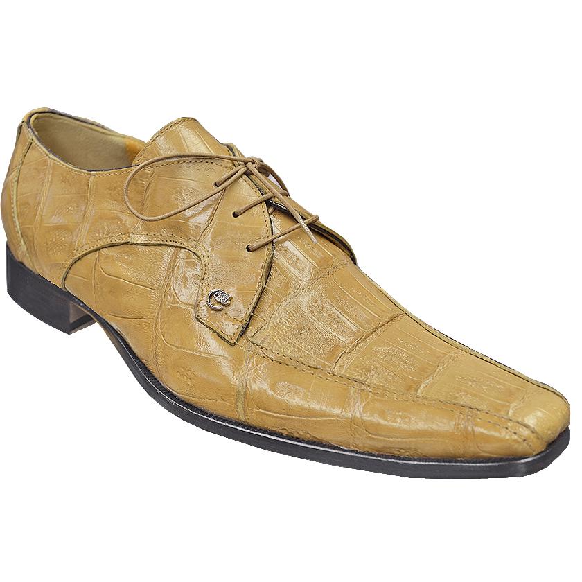 Mauri M757 Camel All-Over Genuine Crocodile Lace-up Shoes