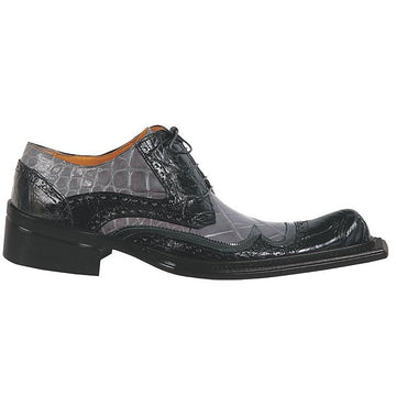 Mauri Major 44171 Black/Charcoal Grey Genuine Alligator/Calf Shoes