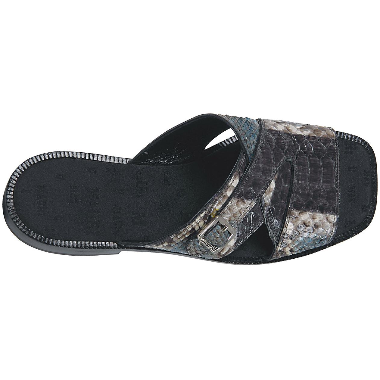 Mauri Marina 1543 Dark Grey Genuine Python Skin Sandals