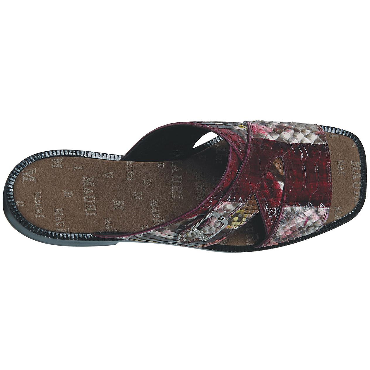 Mauri Marina 1543 Ruby Red Genuine Python Skin Sandals