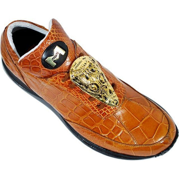 Mauri Mogul 8731 Cognac Genuine All-Over Alligator Sneakers Suit Essence