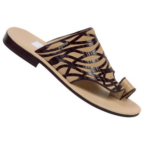 Mauri Muscat 1672 Dune Genuine Lizard Suede Sandals