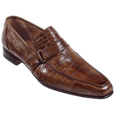 Mauri No.1 1146 Tabac Hand-Painted Genuine Alligator/Calf Shoes