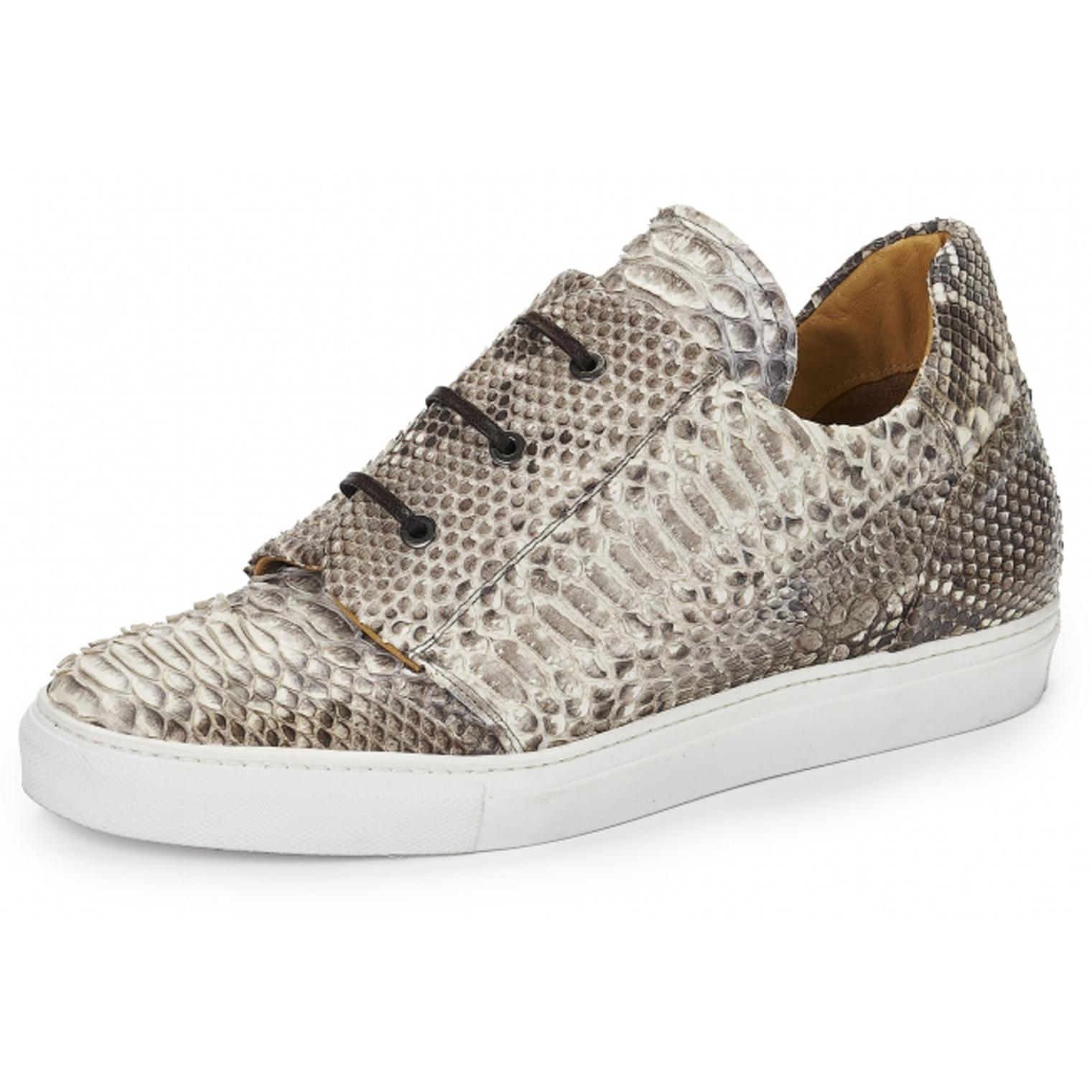 Mauri Oglio 8589 Natural Genuine Python Casual Sneakers