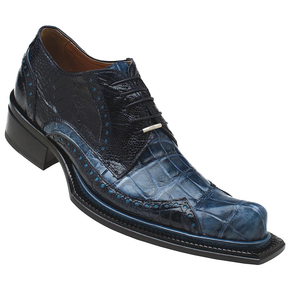 Mauri Palazzo Pitii 44233 Blue Genuine Alligator/Ostrich Leg Shoes