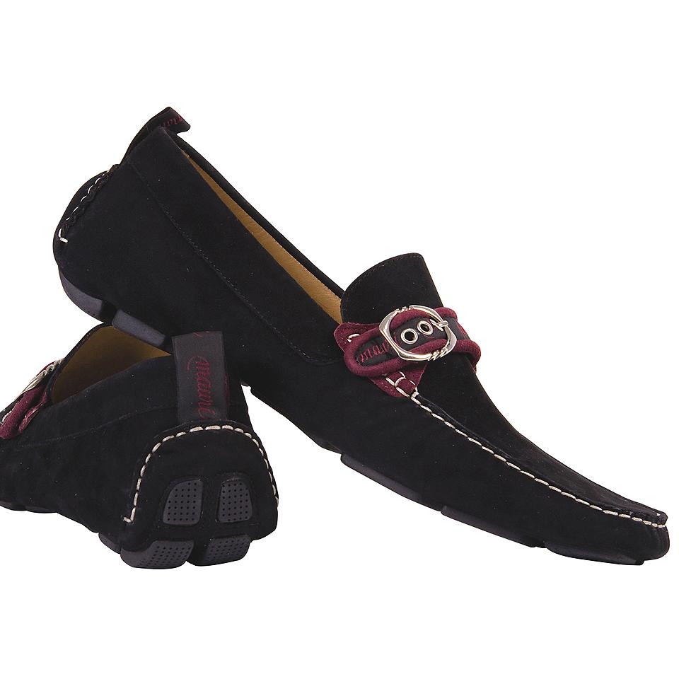 Mauri Radiator Cap Black/Ruby Red Genuine Suede Casual Shoes