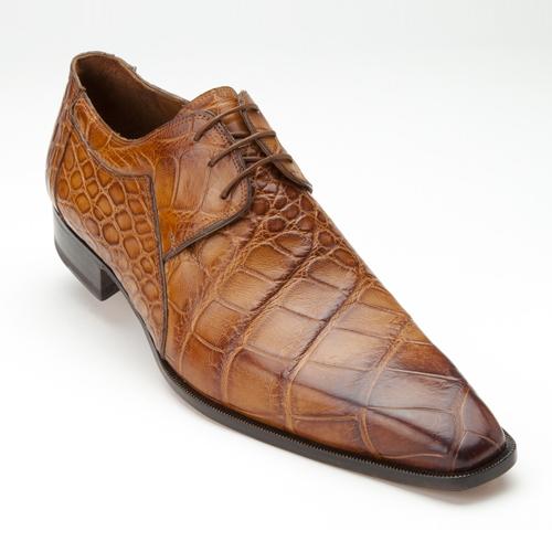 Mauri Sipario 1085 Br/y Genuine All-Over Alligator Hand-Painted Oxford Shoes