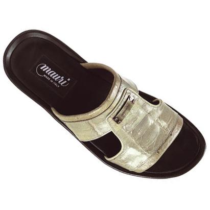 Mauri Surfer 1504 Bone Genuine Baby Crocodile/Ostrich Sandals