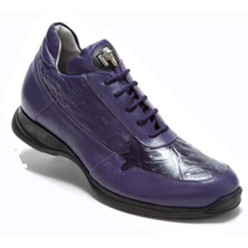 Mauri Tuttii 8730 Purple Genuine Nappa Embossed Crocodile Sneakers