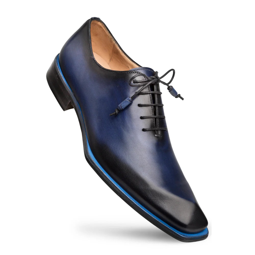 Mezlan Patina S108 Navy Asymmetrical Oxfords