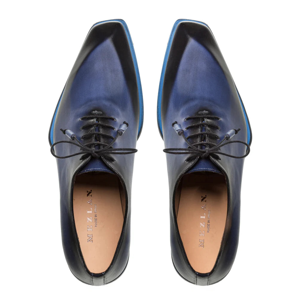 Mezlan Patina S108 Navy Asymmetrical Oxfords