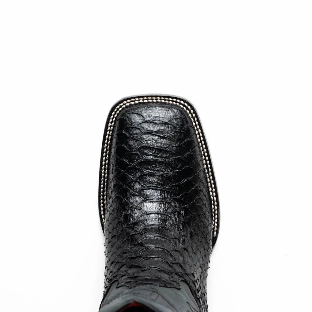 Marco Di Milano Missouri Black Genuine Python Cowboy Boots