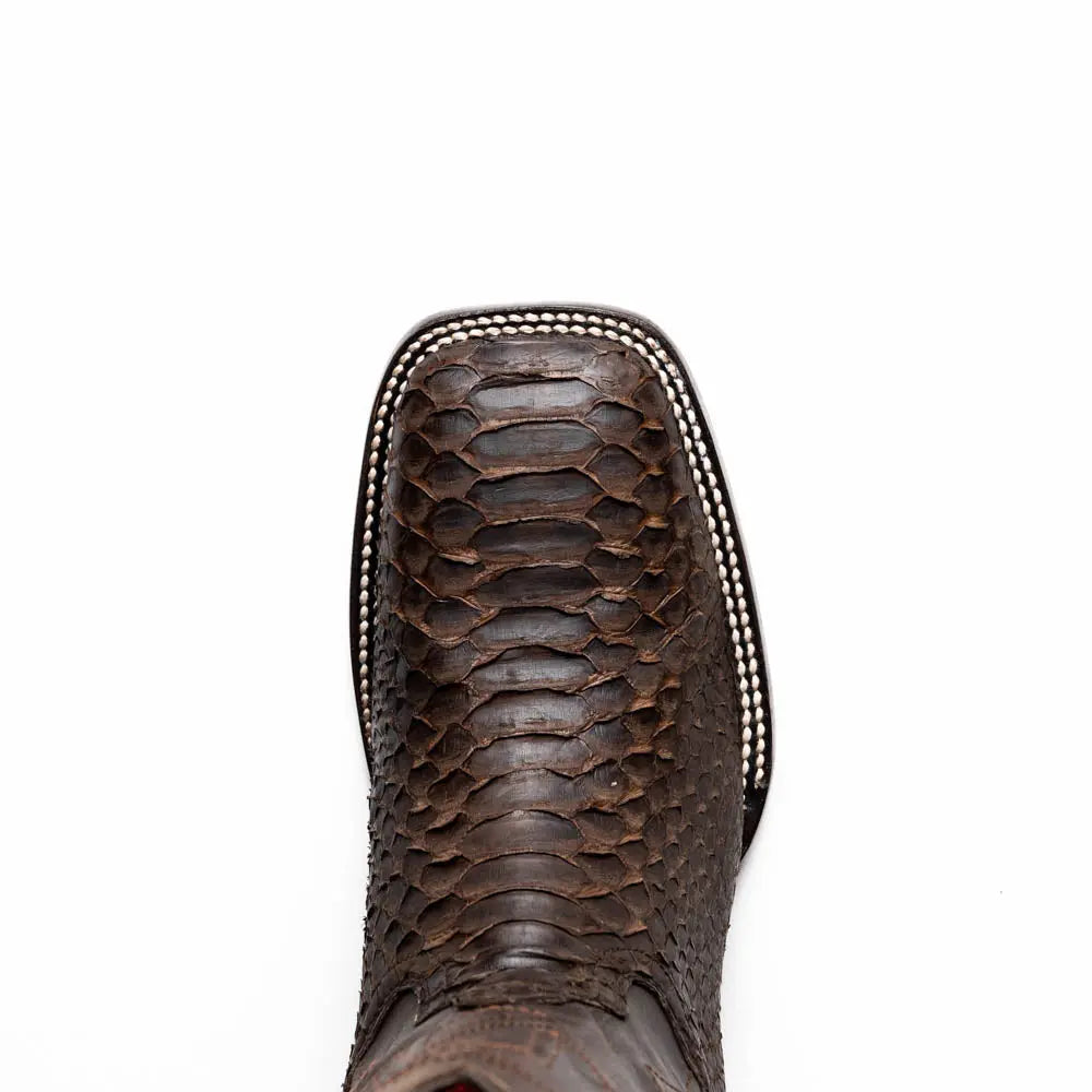 Marco Di Milano Missouri Brown Genuine Python Cowboy Boots