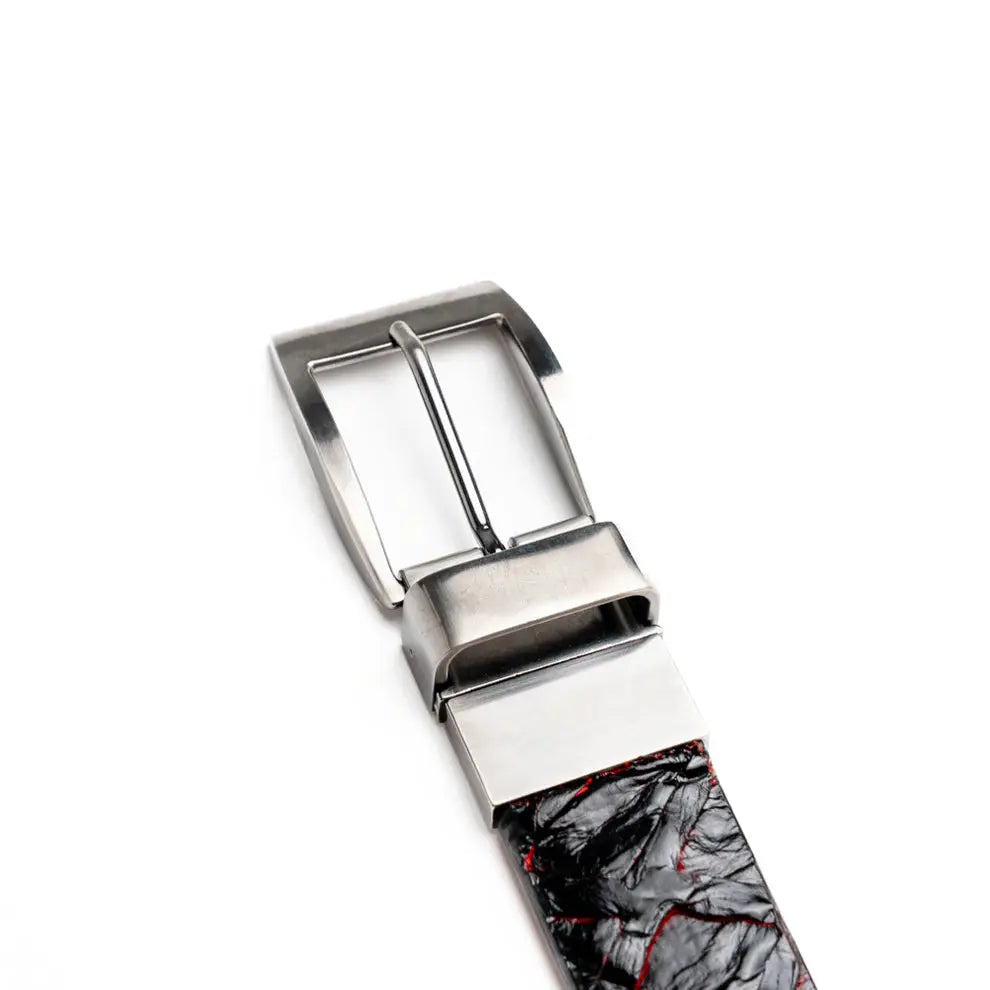 Marco Di Milano Olivieri Blackcherry Genuine Pirarucu Belt