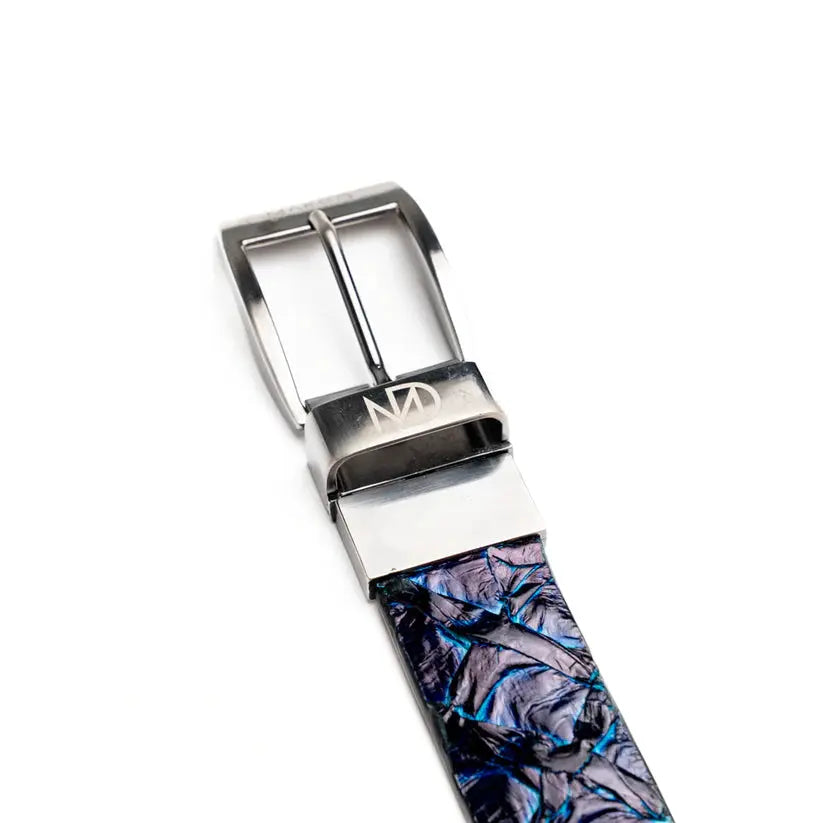 Marco Di Milano Olivieri Royal Blue Genuine Pirarucu Belt
