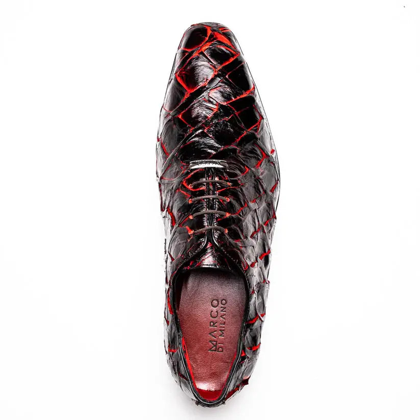 Marco Di Milano Olivieri Black Cherry Genuine Pirarucu Oxfords