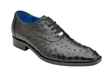 Belvedere Orlando Genuine Ostrich Chisel Toe Oxfords