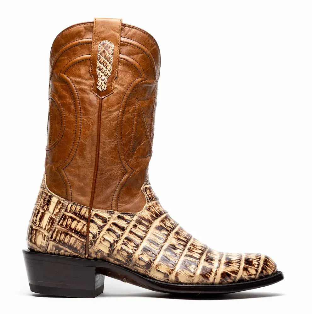 Marco Di Milano Phoenix Stone Orix Genuine Caiman Crocodile Cowboy Boots