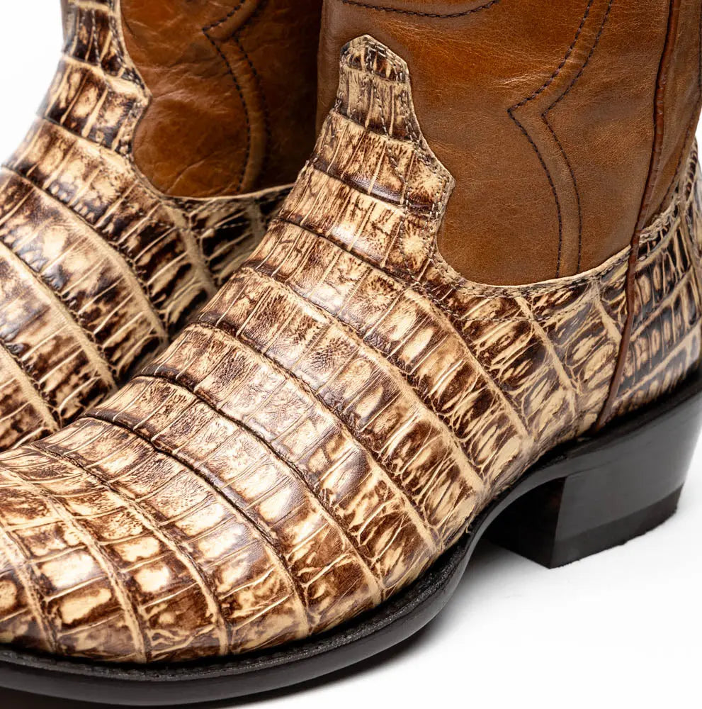 Marco Di Milano Phoenix Stone Orix Genuine Caiman Crocodile Cowboy Boots