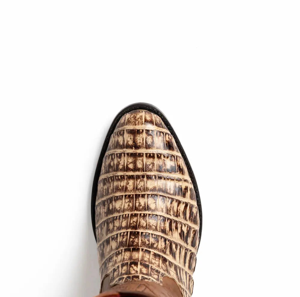 Marco Di Milano Phoenix Stone Orix Genuine Caiman Crocodile Cowboy Boots